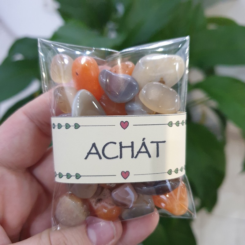 Achát - balíček tromlovaných kameňov - 90g