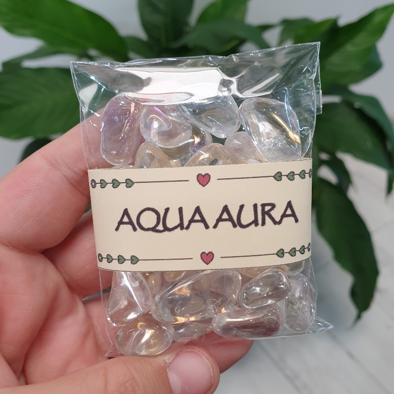 Aqua aura - balíček tromlovaných kameňov -90g