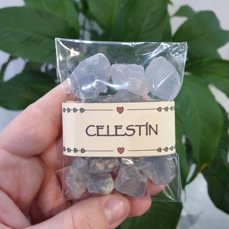 Celestín - balíček surových kameňov - 90g