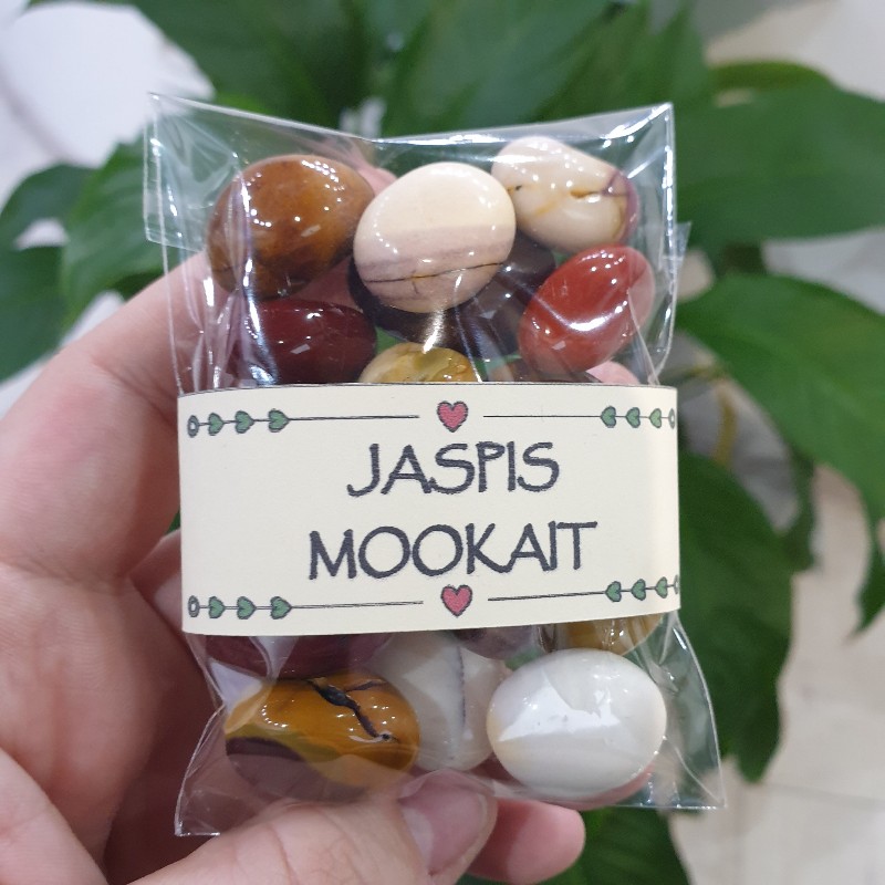 Jaspis mookait - balíček tromlovaných kameňov - 90g