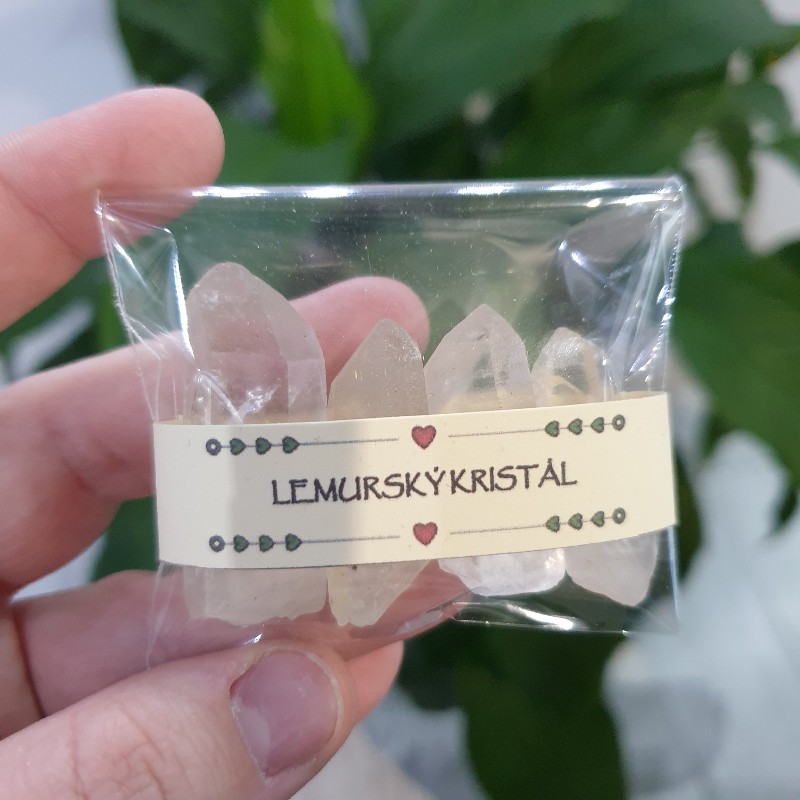 Lemurský krištáľ špice - balíček surových kameňov - 4ks