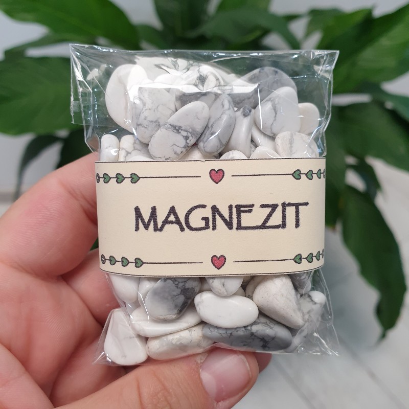 Magnezit - balíček tromlovaných kameňov - 100g