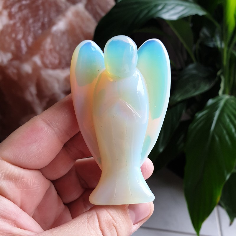 Opalit (syntetický kameň) - anjel v.: 7.5 cm